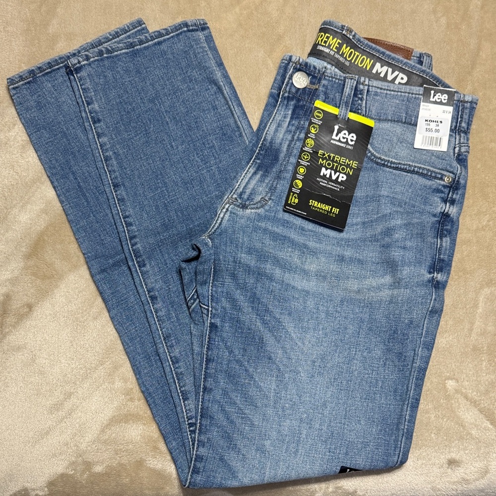 Lee Men's Light Blue Straight Jeans